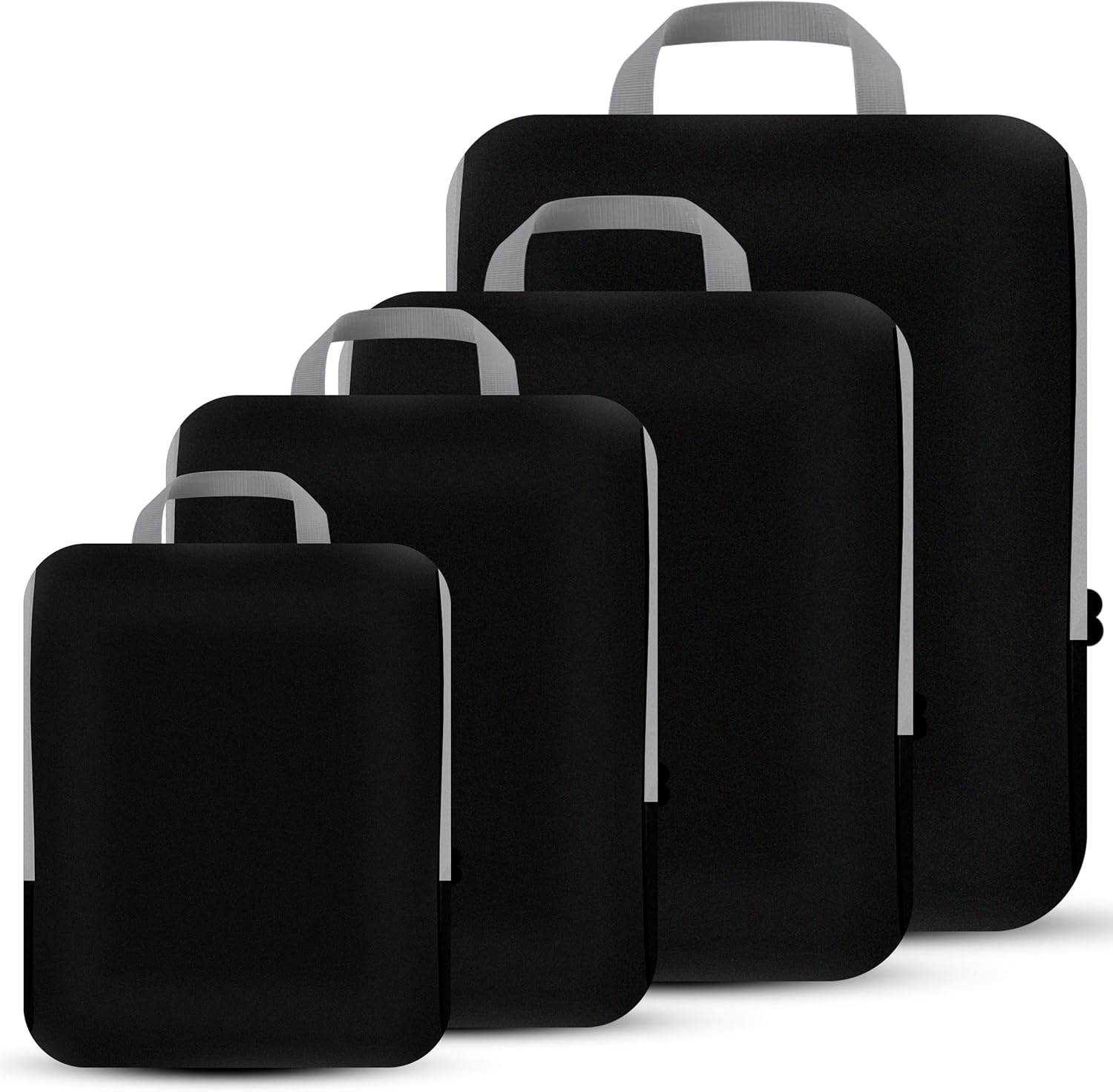 4 Set Compression Packing Cubes Organizers, Black