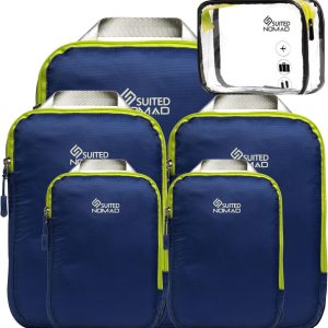 6 Set/3 Set Ultralight Compression Packing Cubes, Suitcase and Backpack Travel Organizer Bags