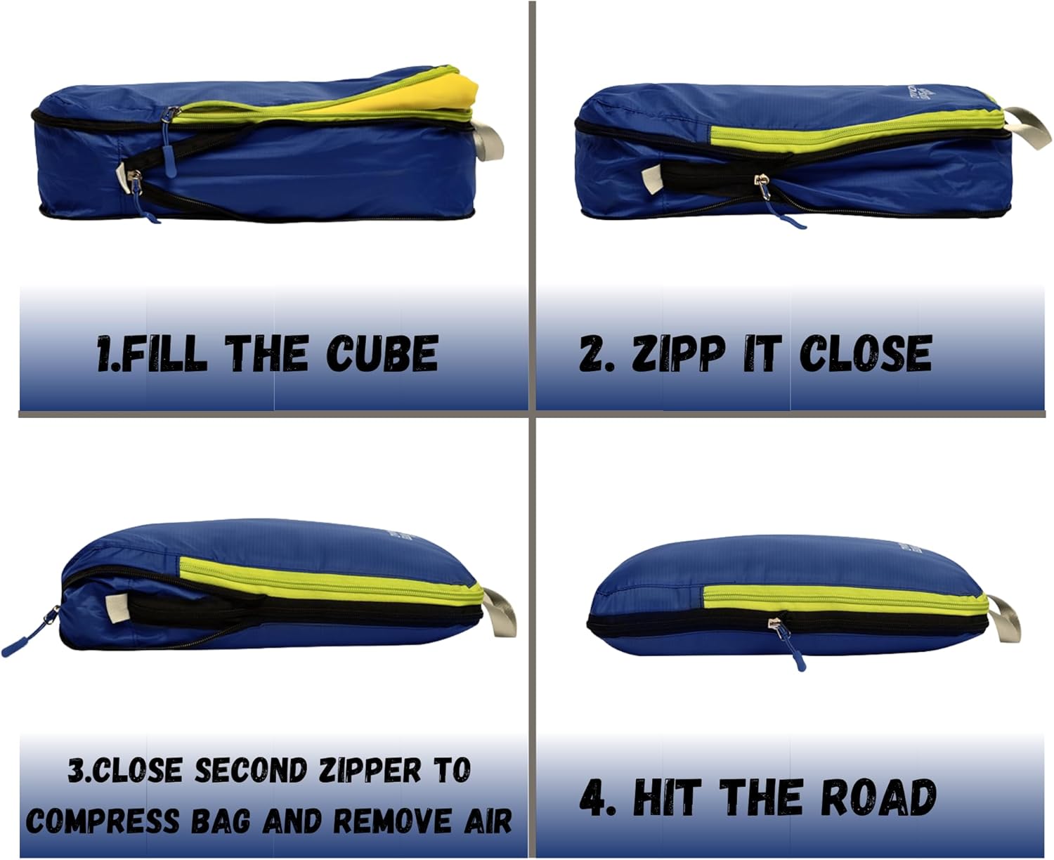 6 Set/3 Set Ultralight Compression Packing Cubes, Suitcase and Backpack Travel Organizer Bags - Image 5