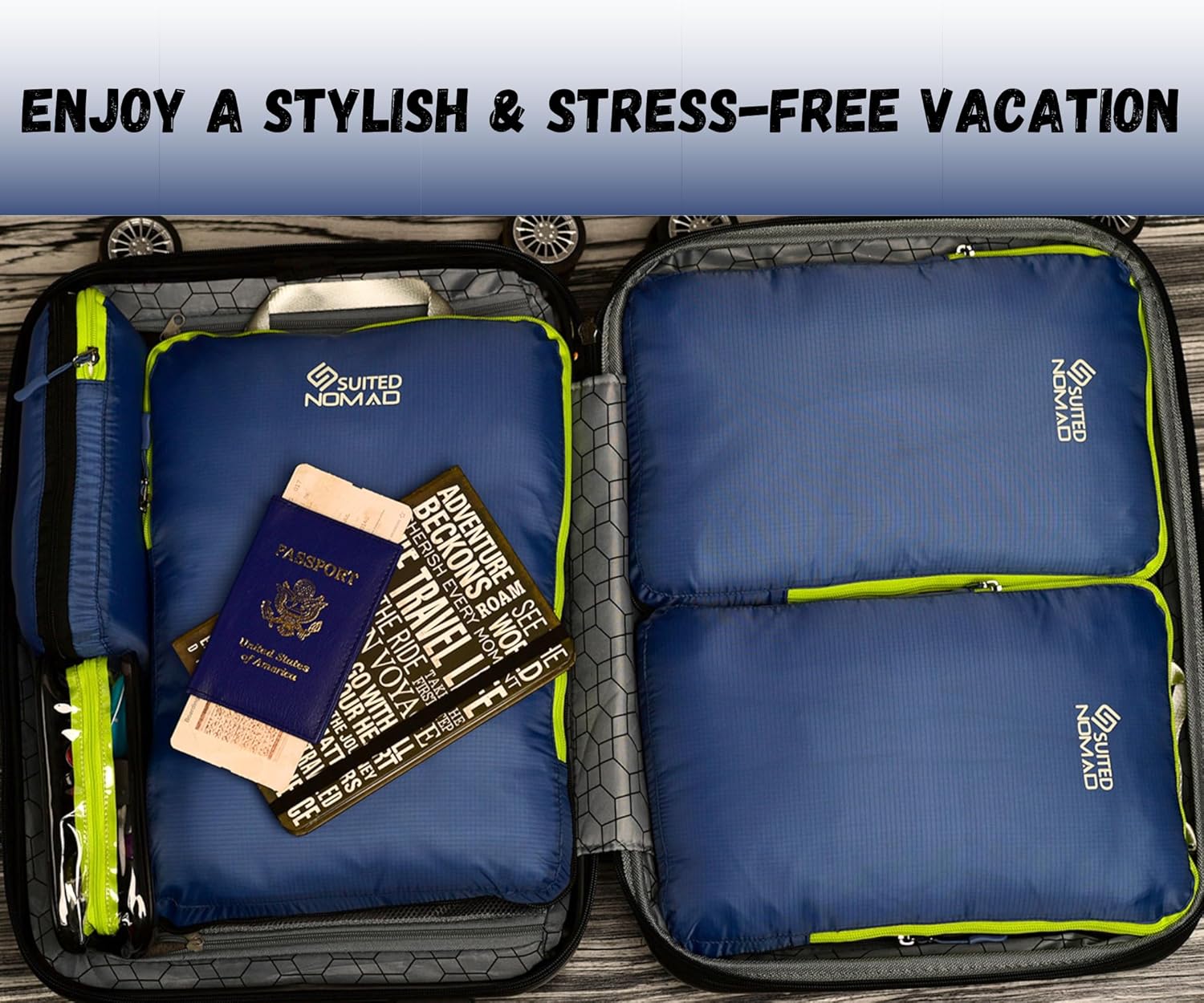 6 Set/3 Set Ultralight Compression Packing Cubes, Suitcase and Backpack Travel Organizer Bags - Image 6