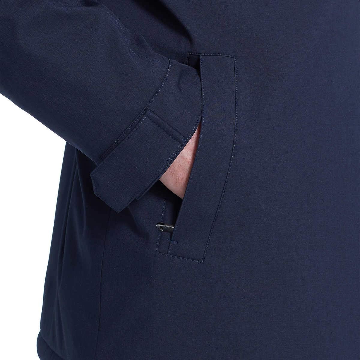 Weatherproof Ultra Tech Mens Jacket Winter Coat for Men Winter Coat Rain Jacket for Men with Fleece Bib and Removable Hood (Navy Htr, Medium) - Image 7